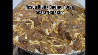 Resep Bistik Daging Porsi AcaraHajatan [upl. by Chon819]