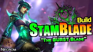 ESO PvP StamBlade High CRIT BURST 1vX Build Tutorial Necrom  quotThe BURST Bladequot [upl. by Pelpel]