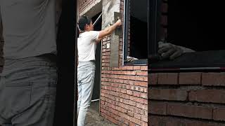 Brick wall plastering process [upl. by Aneryc644]