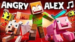 Angry Alex 🎵 Version A  B Minecraft Music Video Animation [upl. by Adihsar]