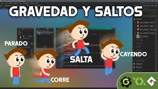 Como poner Gravedad y Saltos  Juego de plataformas en GameMaker [upl. by Yran584]