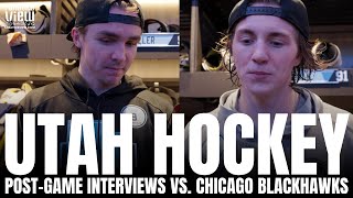 Clayton Keller amp Logan Cooley Recap First Ever Utah NHL Game Clutch Points vs Chicago Blackhawks [upl. by Hairahcaz138]