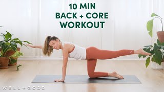 10 Minute Back and Core Strengthening Workout  Good Moves  WellGood [upl. by Galasyn]