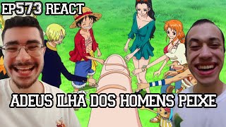 ADEUS ILHA DOS HOMENS PEIXE  One Piece Episódio 573 REACT [upl. by Mani]