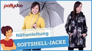 Anleitung Softshelljacke mit abnehmbarer Kapuze Taschen und Reißverschluss nähen [upl. by Eronel431]