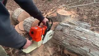 The Legendary Stihl 044 10mm slant fin [upl. by Hayyim965]