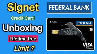 federal bank signet credit card 🔥 unboxing 🔥 limit 🔥 offers [upl. by Illil]