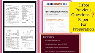 Hsbte Previous year question paper 📜🗞️  Hsbte paper  hsbte polytechnic questions Haryana ques [upl. by Stefano285]