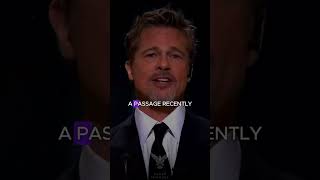 Brad Pitt gives an emotional speech shortsvideo shorts shortsfeed bradpitt actor success [upl. by Ewer]