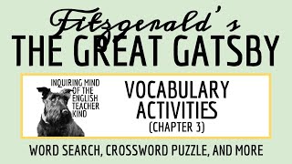 The Great Gatsby Chapter 3 Vocabulary Games for High School [upl. by Nisotawulo]