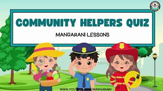 community helpers quiz questions for kindergarten guess the profession Learn English MangaRani [upl. by Boys]