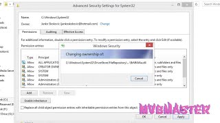 How To Gain PermissionRights To System32 Folder on Microsoft Windows 8 Windows 81 amp Windows 10 [upl. by Cargian]