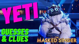 Yeti WILDCARD Masked Singer Clues and Guesses [upl. by Uokes]