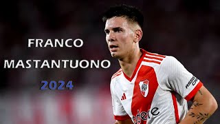 Franco Mastantuono N30  River Plate vs Barracas Central  Superliga 2024 [upl. by Elie]