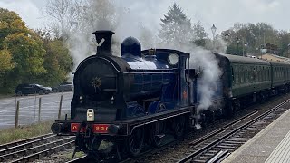 Caledonian Railway No 828 chugging along Spa Valley Railway Saturday 26 October 2024 [upl. by Zzabahs]