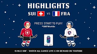 Highlights  Switzerland vs France  2022 IIHFWorlds [upl. by Burack280]