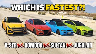 GTA 5 ONLINE  VSTR VS JUGULAR VS SULTAN CLASSIC VS KOMODA WHICH IS FASTEST [upl. by Telrahc]