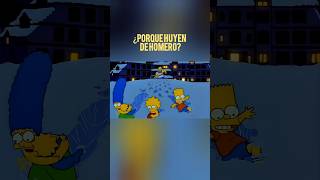 Los Simpson ¿PORQUE HUYEN DE HOMERO HD [upl. by Nimajeb]