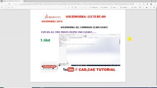 SOLIDWORKS 2D TOOLS FULL LECTURE02 [upl. by Nbi]