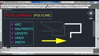 How to Draw Polyline in AutoCAD  All options explained [upl. by Grady546]