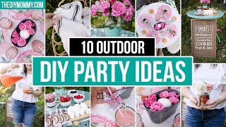 10 BEAUTIFUL rustic glam outdoor party DIY ideas for your wedding backyard party picnic [upl. by Latimer313]