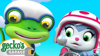 Runaway Motorcycle  Geckos Garage  Cartoons For Kids  Toddler Fun Learning [upl. by Lasiaf44]