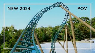 Vindfald POV New for 2024 roller coaster at Tivoli Friheden [upl. by Ramsa]