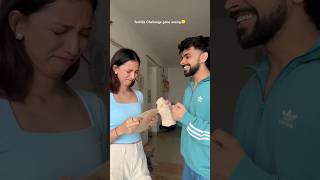 Tortilla Challenge gone wrong🥲 kaleshicouple couplechallengevideo [upl. by Skiest]