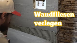 Wandfliesen verlegen anbringen Wand fliesen legen kleben [upl. by Marron]