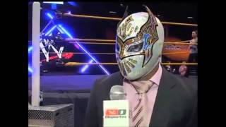 Sin cara and Rey Mysterio wrestlemania axxess interview [upl. by Cowen774]