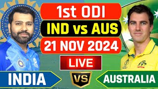 🔴LiveIndia vs Australia 1st ODI Live  IND vs AUS 2024  jita india match  Cricket Live [upl. by Sitsuj]