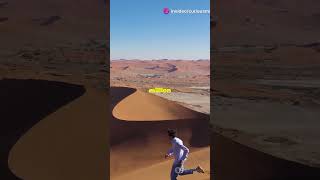 The Moving Sand Dunes of Namibia shorts youtubeshorts geographyfacts shortsvideo worldfacts [upl. by Gniw]