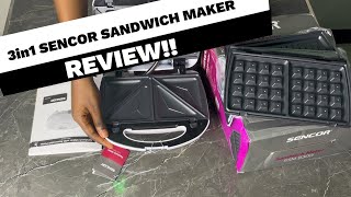 SENCOR 3in1 SANDWICH MAKER GRILLER AND WAFFLE MAKER REVIEW HOW TO USE A SANDWICH MAKER [upl. by Candida]