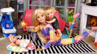 Barbie amp Ken Doll Family New Baby Bedtime Routine [upl. by Phyllida]