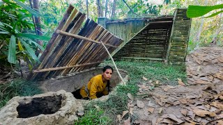 Girl Living Off Grid Built The Most Secret Underground Home To Live in the Jungle [upl. by Nasas529]