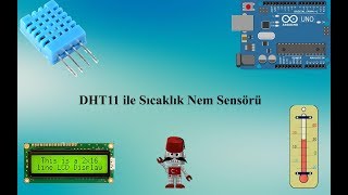 Arduino DHT11 Sıcaklık Nem Sensörü  DHT11 Kullanımı [upl. by Namzzaj]