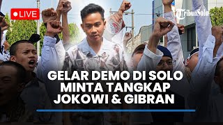 Beda Aksi Massa Tuntut Gibran di Solo dan Jakarta di Patung Kuda Pendemo Teriakkan Nama Fufufafa [upl. by Barvick198]