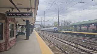 NEAR MISS Amtrak Business Train with Metroliner 9800 41124 [upl. by Shaeffer931]