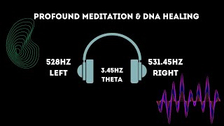 345Hz Theta Binaural Beats amp 528Hz Solfeggio Frequency Profound Meditation amp DNA Healing ASMR [upl. by Yovonnda]