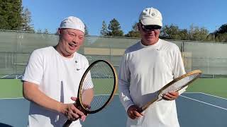 THE PRINCE WOODIE TENNIS RACKET  COACH ROB AND I HAVE NEVER TRIED ONE BEFORE [upl. by Errecart]