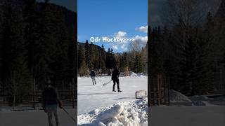 When pond hockey season is a month away… hockey odr pondhockey winter banff [upl. by Dud]