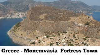 Monemvasia Greece drone aerial video Μονεμβασία Peloponnese The Fortress Town [upl. by Clute299]