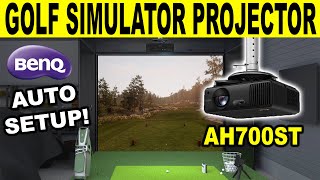 BEST Golf Simulator Projector BenQ AH700ST Review FAST amp Easy Auto Setup [upl. by Retha]