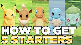 How to Get 5 Starters in Pokemon Lets Go Pikachu amp Eevee  Austin John Plays HD CC [upl. by Pacifa180]