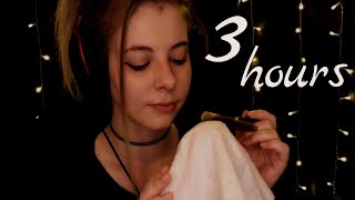 ASMR  3 hours  Storm Ambience towel sounds for Sleep  rain thunder wind no talking [upl. by Lundeen807]