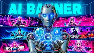 How to Make Gaming YouTube Banner Using Ai  How to Create a YouTube Banner [upl. by Narhem]