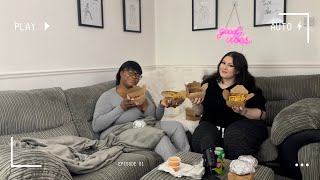 KRUNK MUKBANG  BURGERS amp WINGS  TALK ‘N’ TEA  EPISODE 01  LONDON  UK [upl. by Enyalaj]