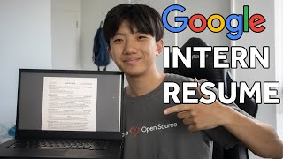 My Google Internship Resume  Personal Resume Tips [upl. by Bez]