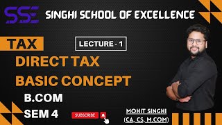 DIRECT TAX BASIC CONCEPTS  LECTURE1 [upl. by Herm]