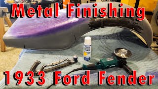 Metal Finishing a 1933 Ford Fender [upl. by Notnarb]